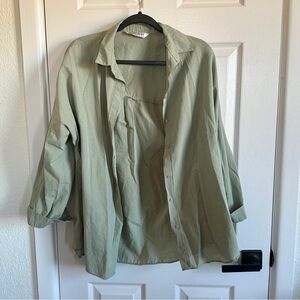 Light Green Button Up